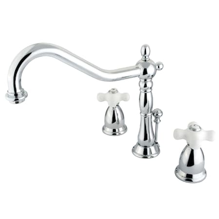 Kingston Brass 8" Widespread Bathroom Faucet, Chrome KS1991PX